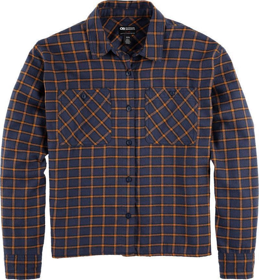 Feedback Lightweight Flannel Shirt - Womens - Naval Blue Plaid 1