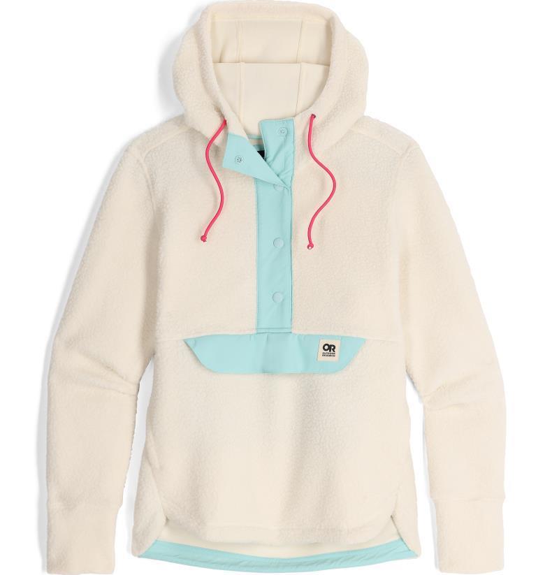 Grayland Fleece Pullover Hoodie - Womens - Bone / Calcite 1