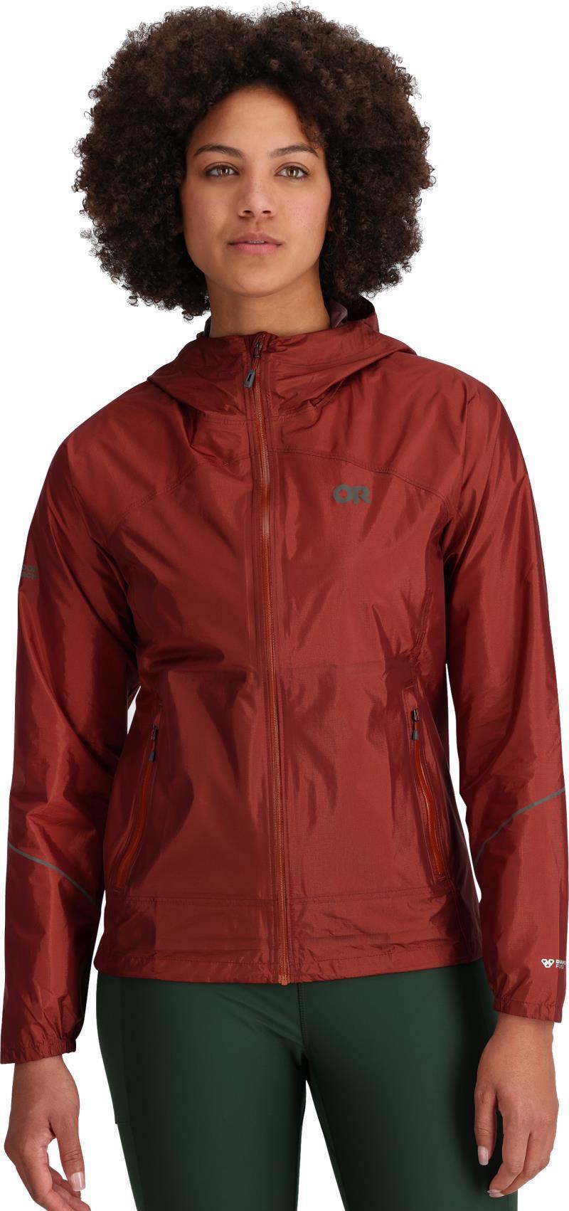 Helium Rain Jacket - Womens - Brick 2