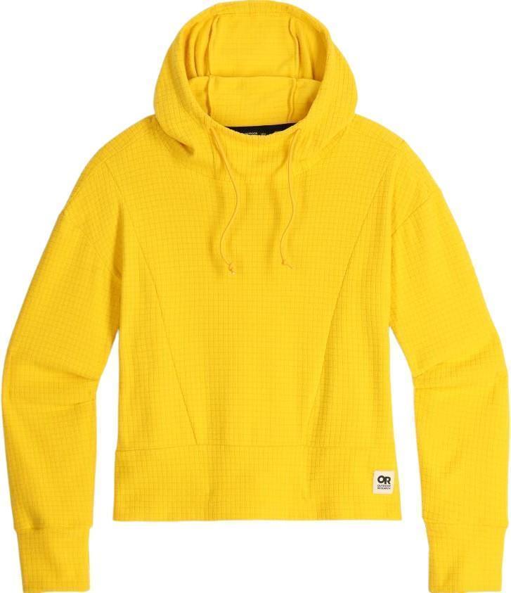 Mega Trail Mix Fleece Pullover Hoodie - Womens - Saffron 1