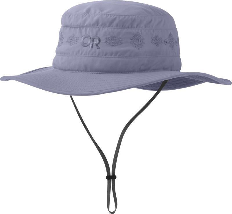 Solar Roller Sun Hat - Womens - Haze - Rice Embroidery 1