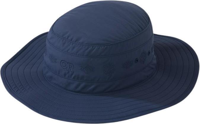 Solar Roller Sun Hat - Womens - Naval Blue - Rice Embroidery 1