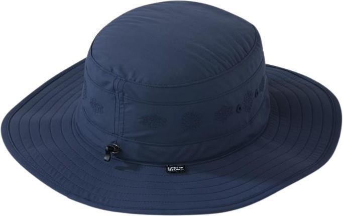 Solar Roller Sun Hat - Womens - Naval Blue - Rice Embroidery 2