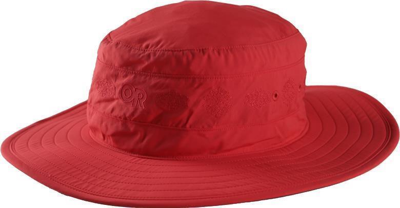 Solar Roller Sun Hat - Womens - Rhubarb - Rice Embroidery 1