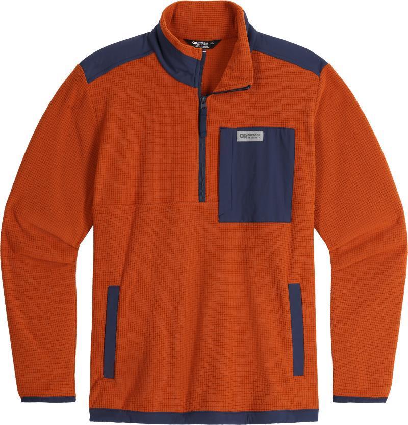 Trail Mix Quarter Zip Pullover - Mens - Terra / Naval Blue 1