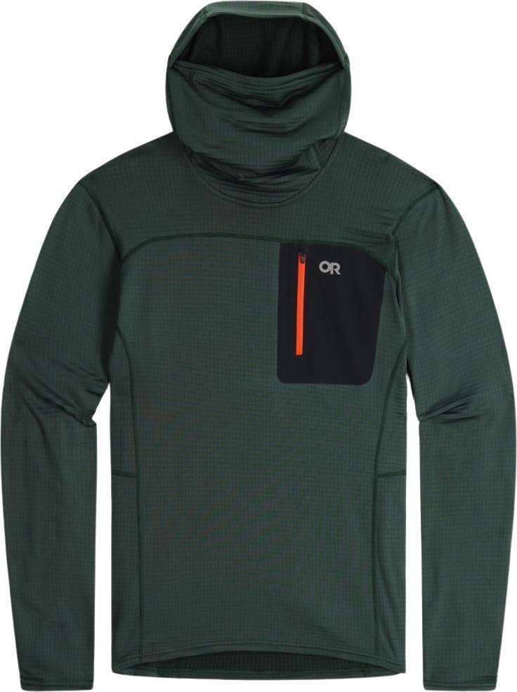 Vigor Grid Fleece Pullover Hoodie - Mens - Grove 1