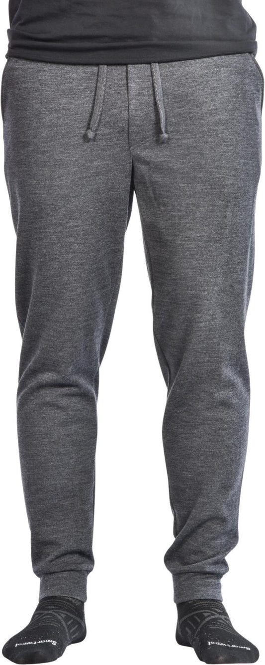 100% Merino, Drawstring Joggers, 260gm - Mens - charcoal 1