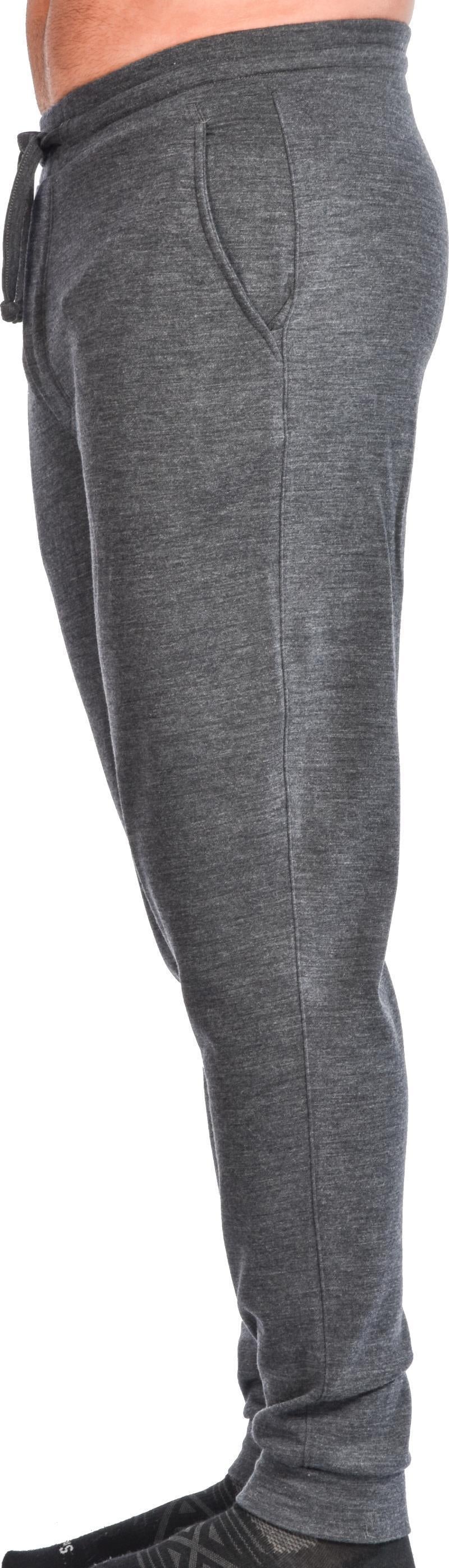 100% Merino, Drawstring Joggers, 260gm - Mens - charcoal 1
