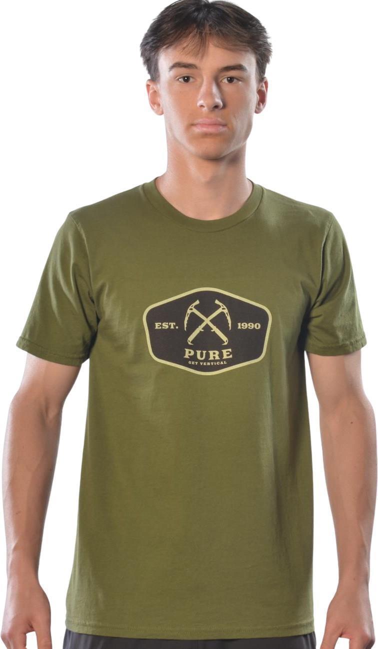 Get Vertical T-Shirt, Organic Cotton - Mens - Olive 1
