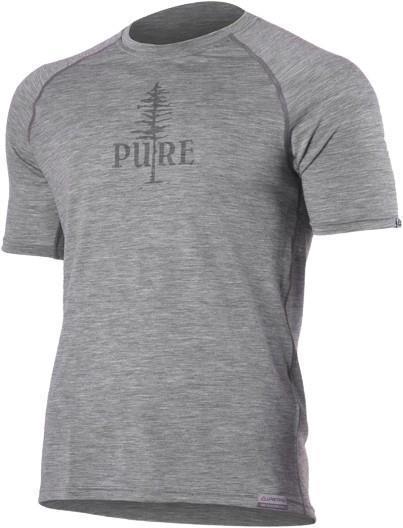 PURE Tree 100% Merino Wool SS T-Shirt - Mens - Ash 1