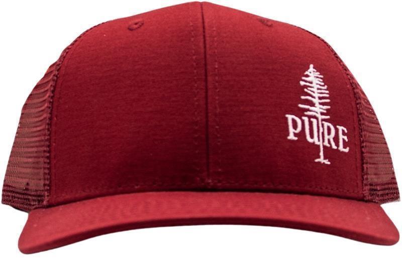 PURE Tree Mesh Trucker Hat - Dark Red 1