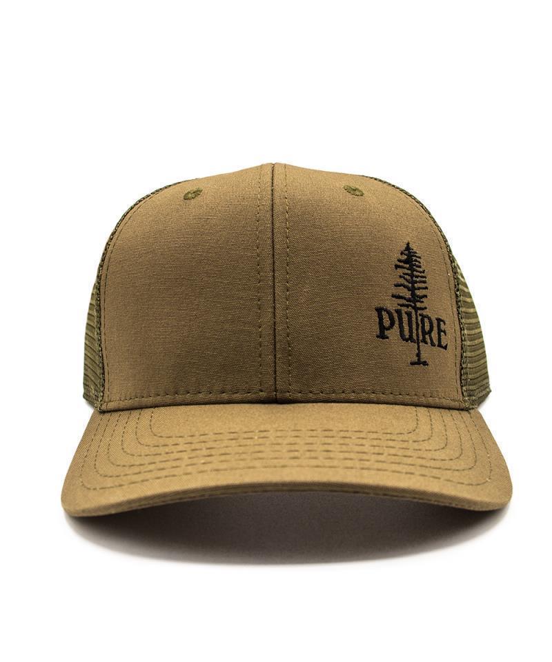 PURE Tree Mesh Trucker Hat - Olive 1