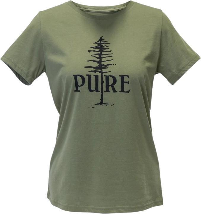 PURE Tree SS T-Shirt, Pima Cotton - Womens - Olive 1