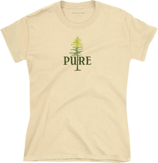 Pima Cotton, PURE Tree, SS T-Shirt - Womens - cream 1