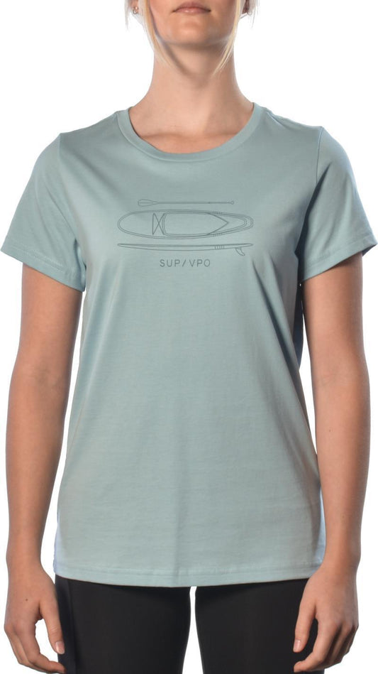 SUP T-Shirt, Pima Cotton - Womens - Blue 1
