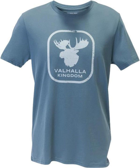 Valhalla Kingdom - Moose Kingdom Pima Cotton T-Shirt - Mens - Slate 1