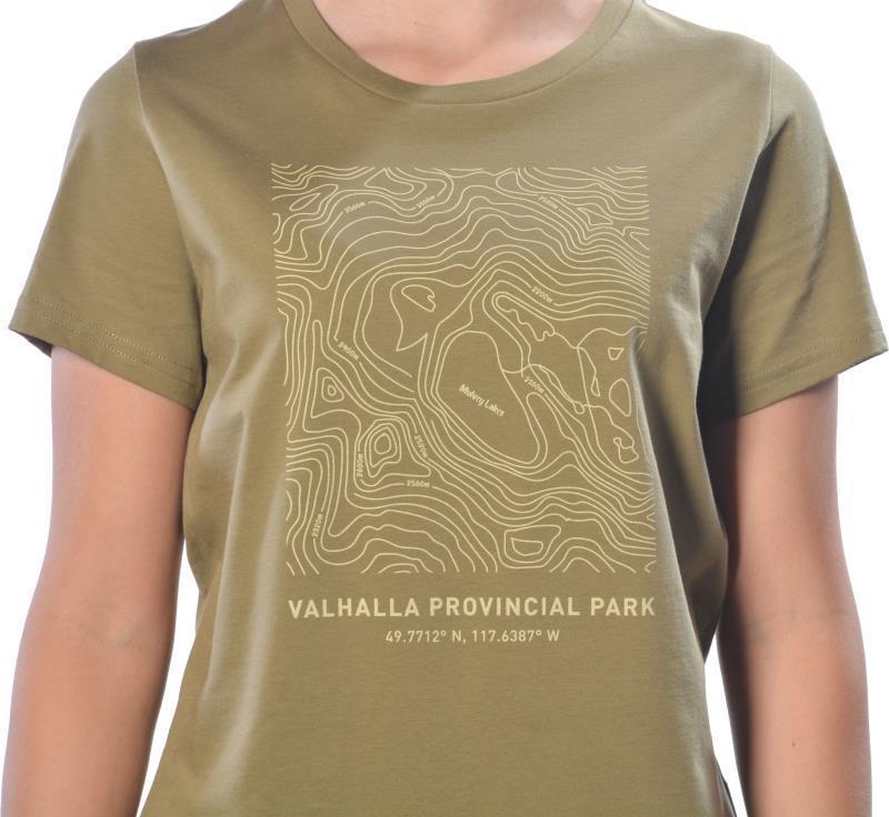 Valhalla Provincial Park, Mulvey Basin SS T-Shirt, Pima Cotton - Womens - Olive 2