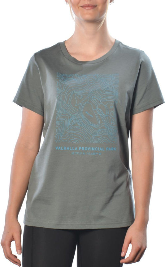 Valhalla Provincial Park, Mulvey Basin SS T-Shirt, Pima Cotton - Womens - Slate 1
