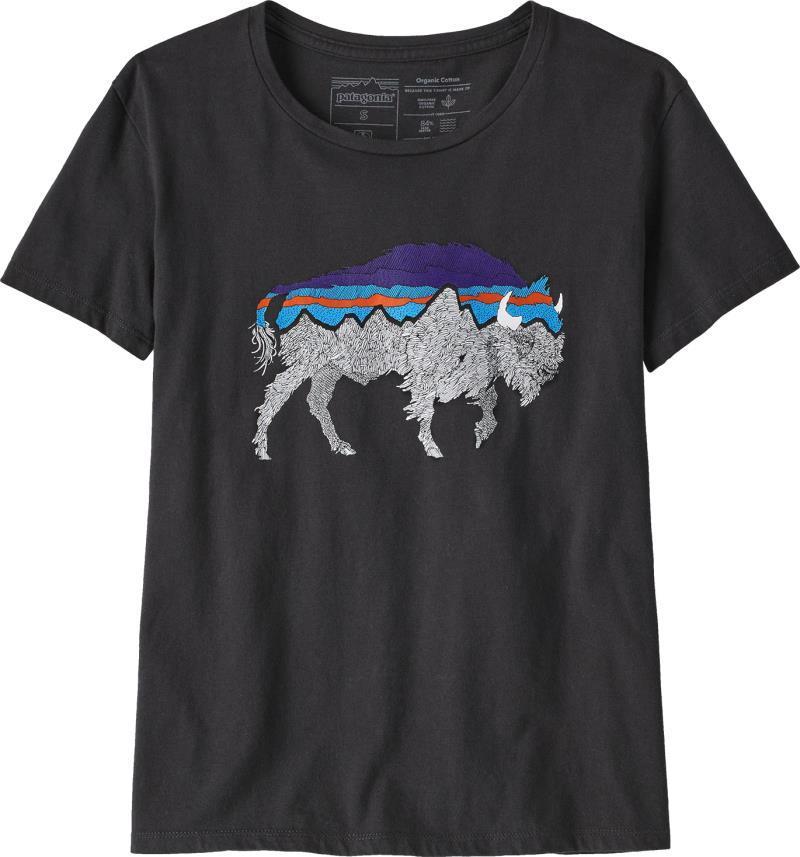 Back For Good Organic T-Shirt - Womens - Ink Black w/Bison 1