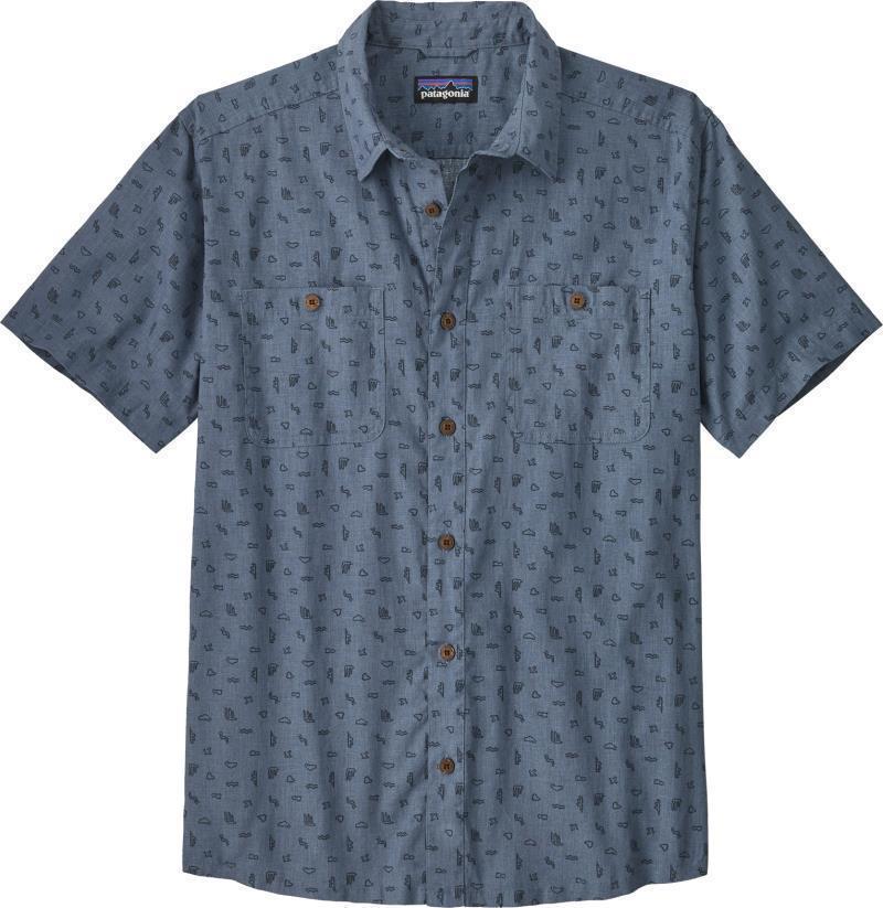 Back Step Shirt - Mens - Tiny Islands / Utility Blue 1
