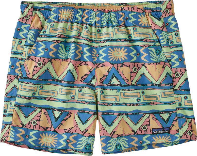 Baggies Shorts, 5" Inseam - Womens - High Hopes Geo / Salamander Green 1