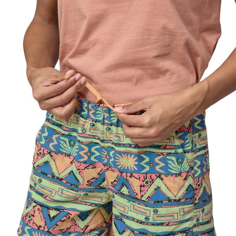 Baggies Shorts, 5" Inseam - Womens - High Hopes Geo / Salamander Green 5