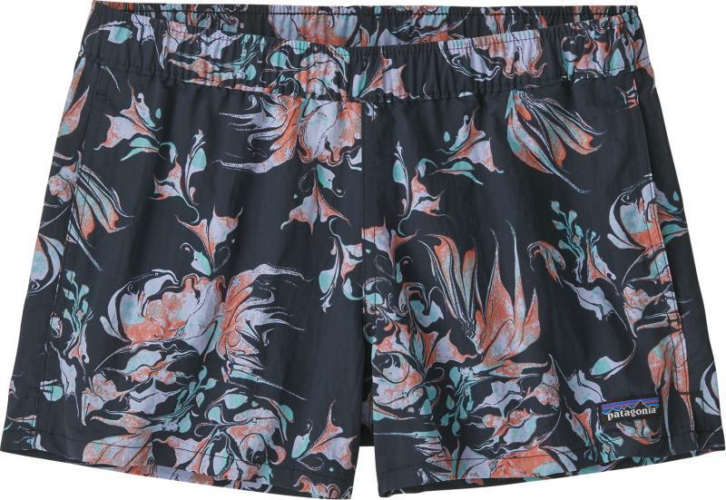 Barely Baggies Shorts, 2.5" Inseam - Womens - Swirl Floral / Pitch Blue 1