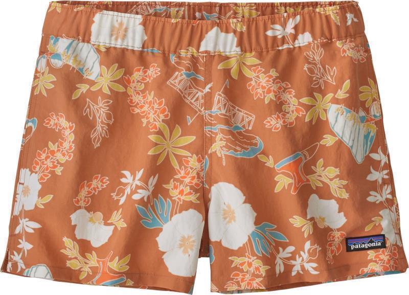 Barely Baggies Shorts, 2.5" Inseam - Womens - climb hike surf / toasted peach 1
