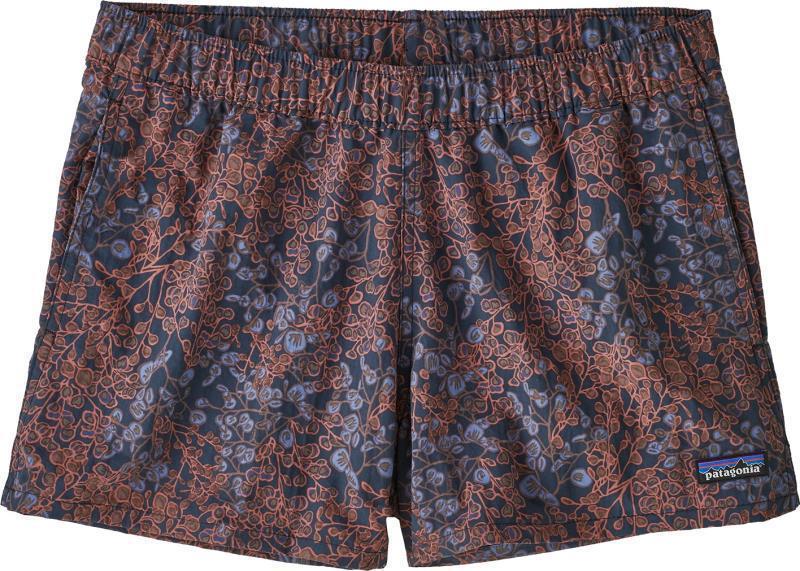Barely Baggies Shorts, 2.5" Inseam - Womens - leaves / pitch blue 1