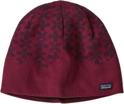 Beanie Hat - Fitz Roy Snowfall / Wax Red 1