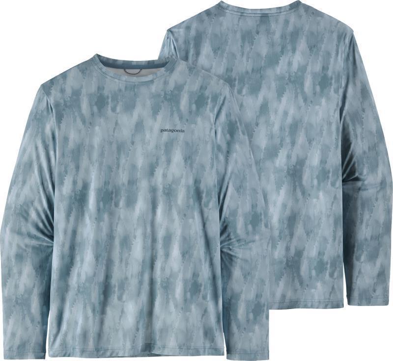 Capilene Cool Daily Fish Graphic LS Shirt - Mens - Agave / Light Plume Grey 1