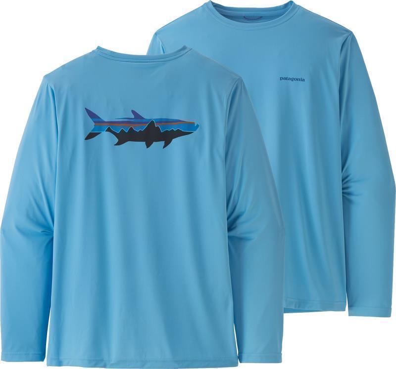 Capilene Cool Daily Fish Graphic LS Shirt - Mens - Fitz Roy Tarpon / Lago Blue 1