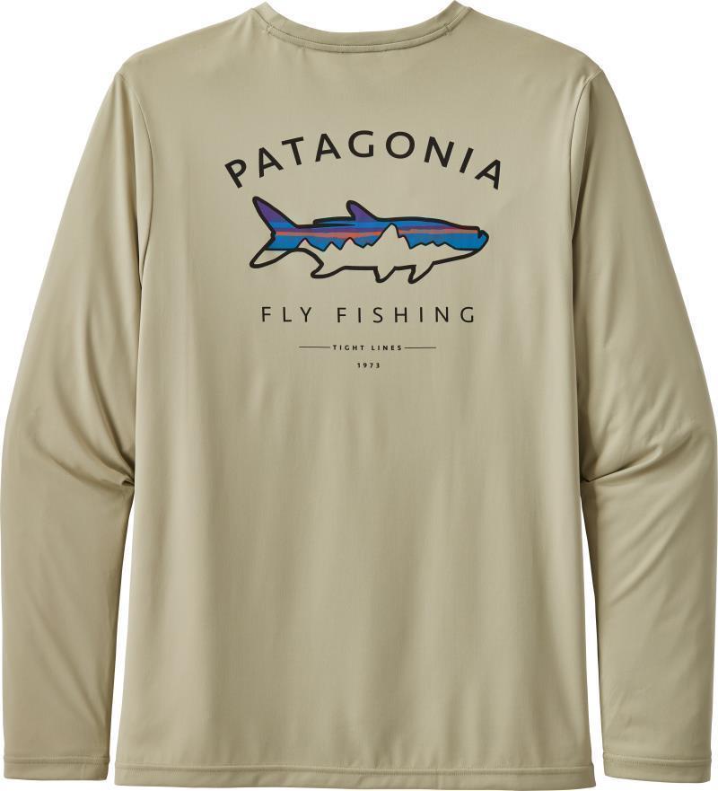 Capilene Cool Daily Fish Graphic LS Shirt - Mens - Framed Fitz Roy Tarpon / Brush Green 3