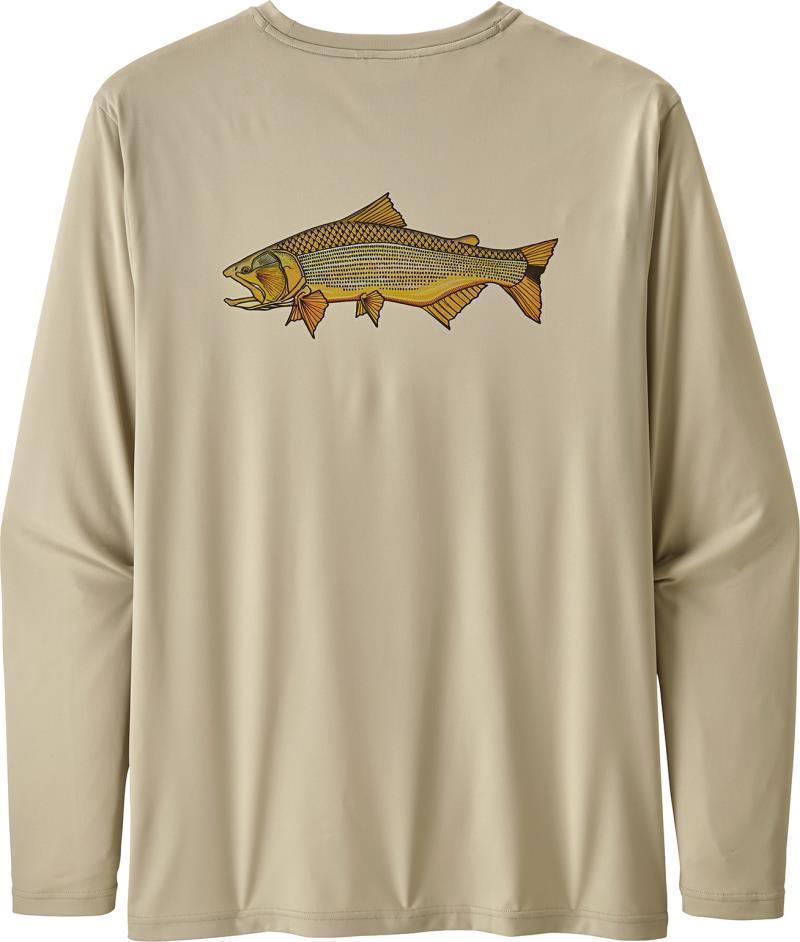 Capilene Cool Daily Fish Graphic LS Shirt - Mens - Golden Dorado / Pelican 3