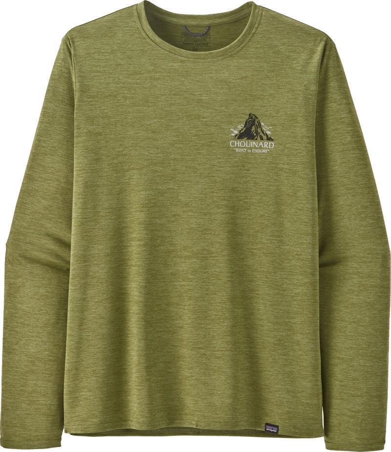 Capilene Cool Daily Graphic LS Shirt - Lands - Mens - Chouinard Crest / Buckhorn Green X-Dye 1