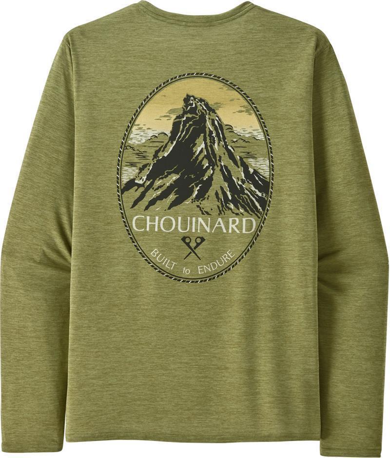 Capilene Cool Daily Graphic LS Shirt - Lands - Mens - Chouinard Crest / Buckhorn Green X-Dye 2