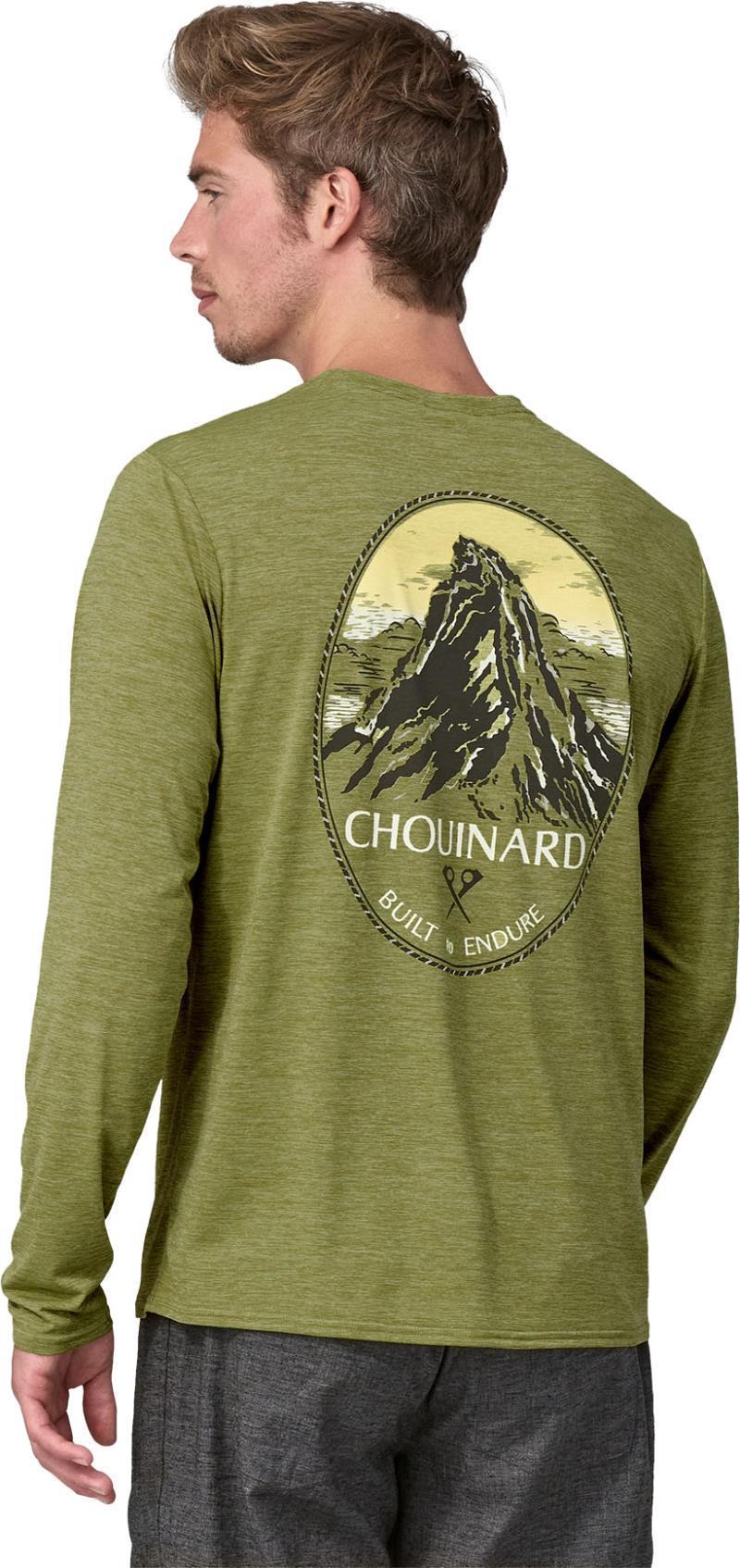 Capilene Cool Daily Graphic LS Shirt - Lands - Mens - Chouinard Crest / Buckhorn Green X-Dye 4