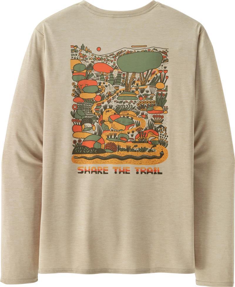 Capilene Cool Daily Graphic LS Shirt - Lands - Mens - Commontrail / Pumice X-Dye 2