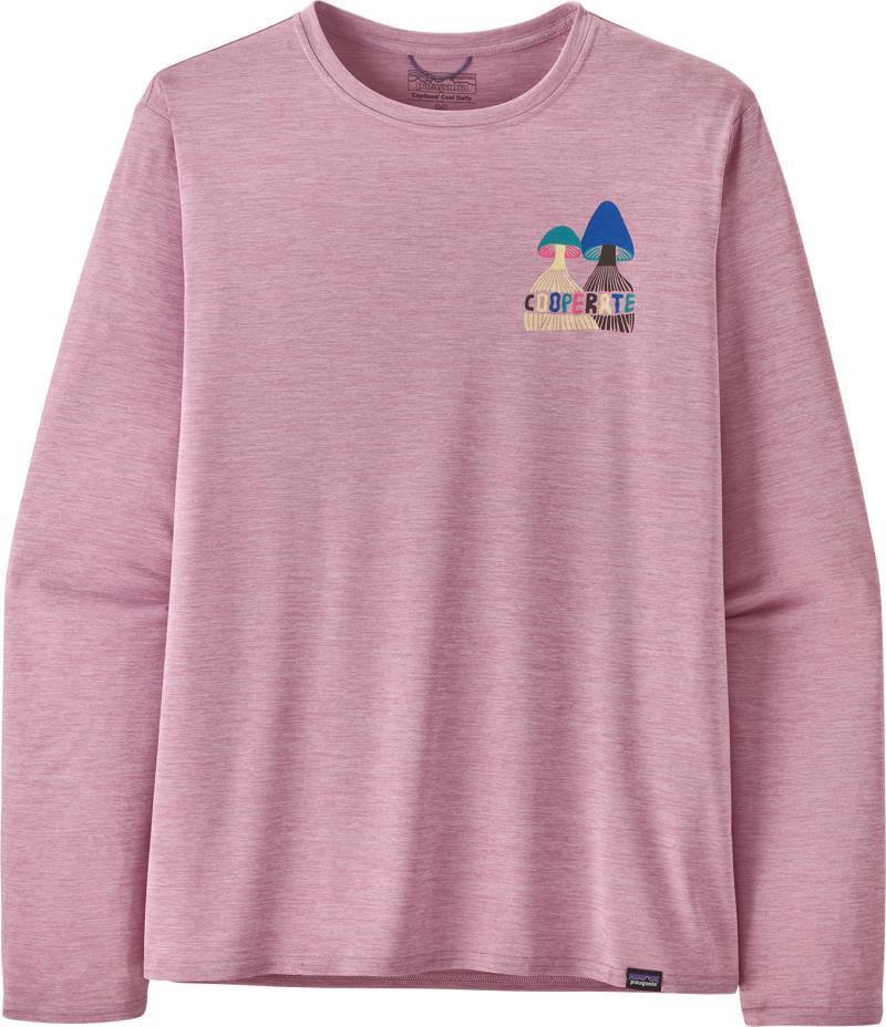 Capilene Cool Daily Graphic LS Shirt - Lands - Mens - Cooperate / Milkweed Mauve X-Dye 1