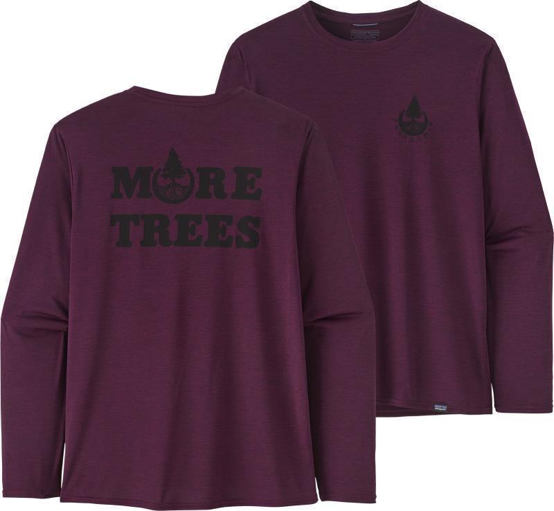 Capilene Cool Daily Graphic LS Shirt - Lands - Mens - Plant Peace / Night Plum X-Dye 1