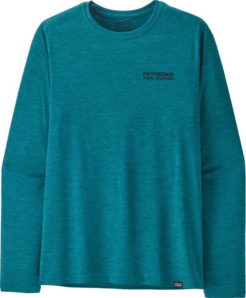 Capilene Cool Daily Graphic LS Shirt - Lands - Mens - Tree Trotter / Belay Blue X-Dye 2