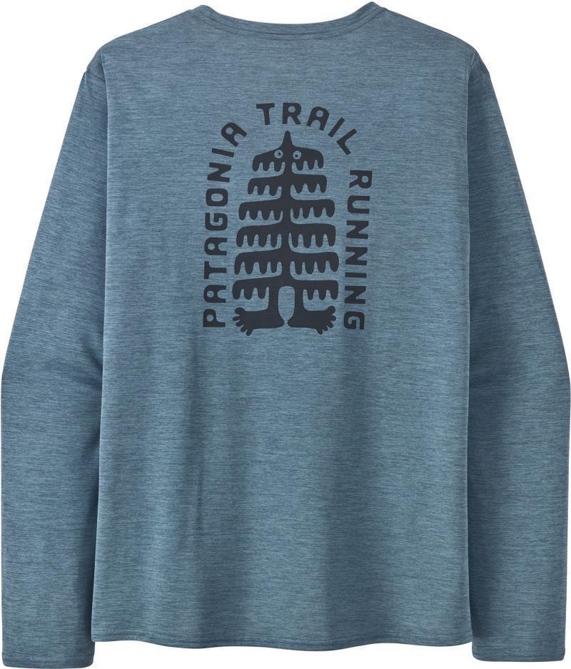 Capilene Cool Daily Graphic LS Shirt - Lands - Mens - Tree Trotter / Utility Blue X-Dye 2