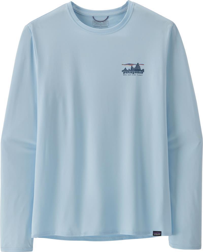Capilene Cool Daily Graphic LS Shirt - Mens - 73 Skyline / Chilled Blue 1