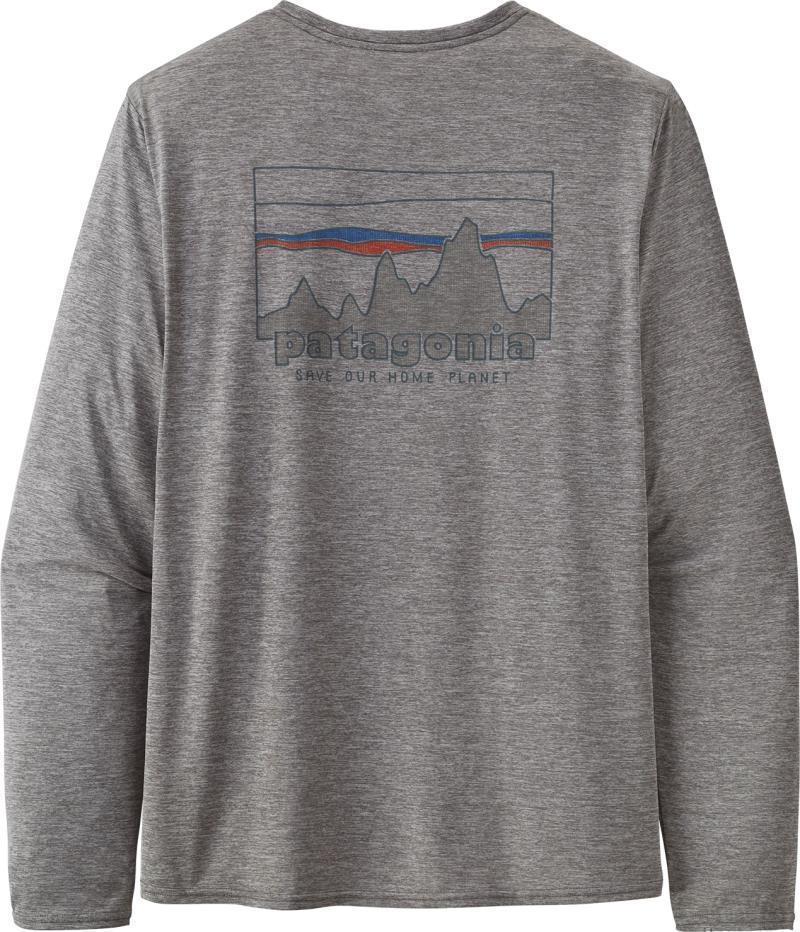 Capilene Cool Daily Graphic LS Shirt - Mens - 73 Skyline / Feather Grey 3