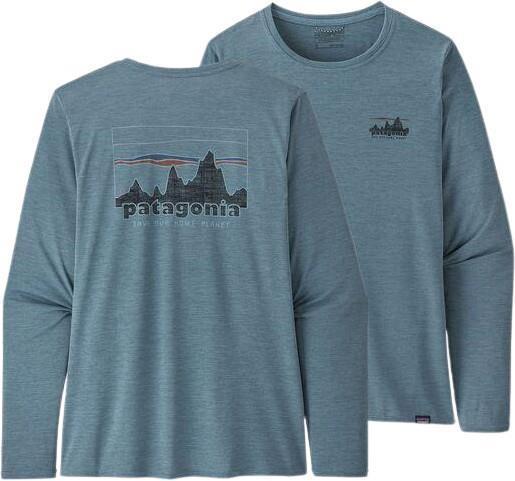 Capilene Cool Daily Graphic LS Shirt - Womens - 73 Skyline / Light Plume Grey X-Dye 2