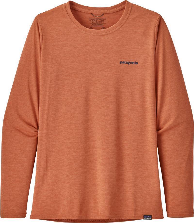 Capilene Cool Daily Graphic LS Shirt - Womens - Boardshort Logo / Mellow Melon X-Dye 2