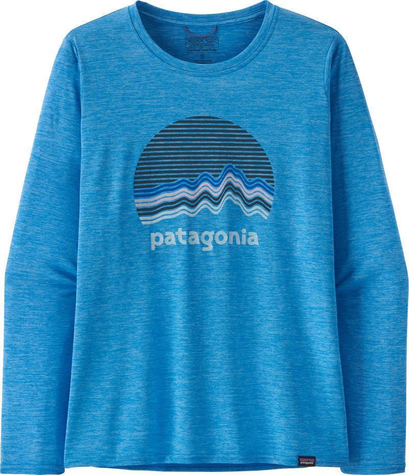 Capilene Cool Daily Graphic LS Shirt - Womens - Ridge Rise Moonlight / Vessel Blue X-Dye 1