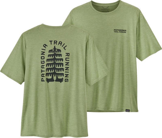 Capilene Cool Daily Graphic Shirt - Lands - Mens - Tree Trotter / Salvia Green X-Dye 1