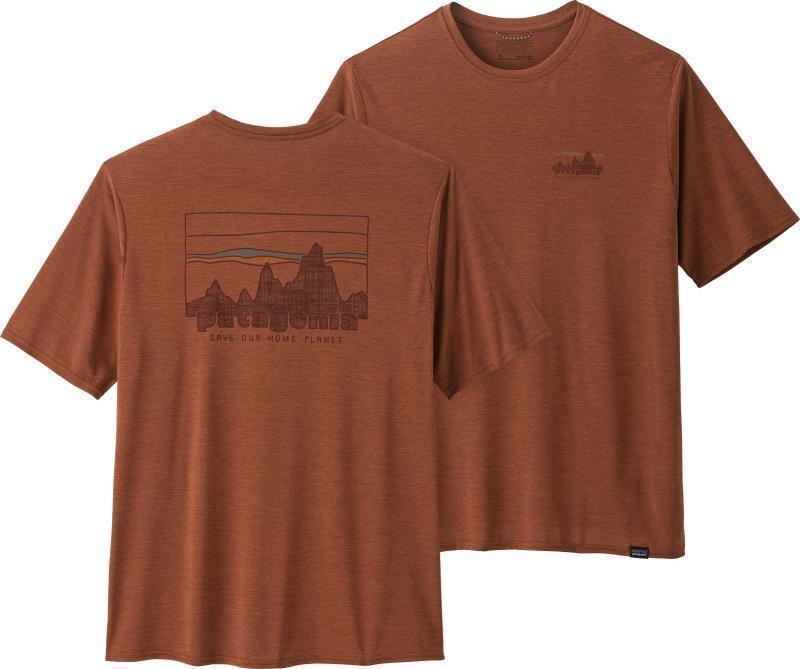Capilene Cool Daily Graphic Shirt - Mens - 73 Skyline / Sisu Brown X-Dye 1