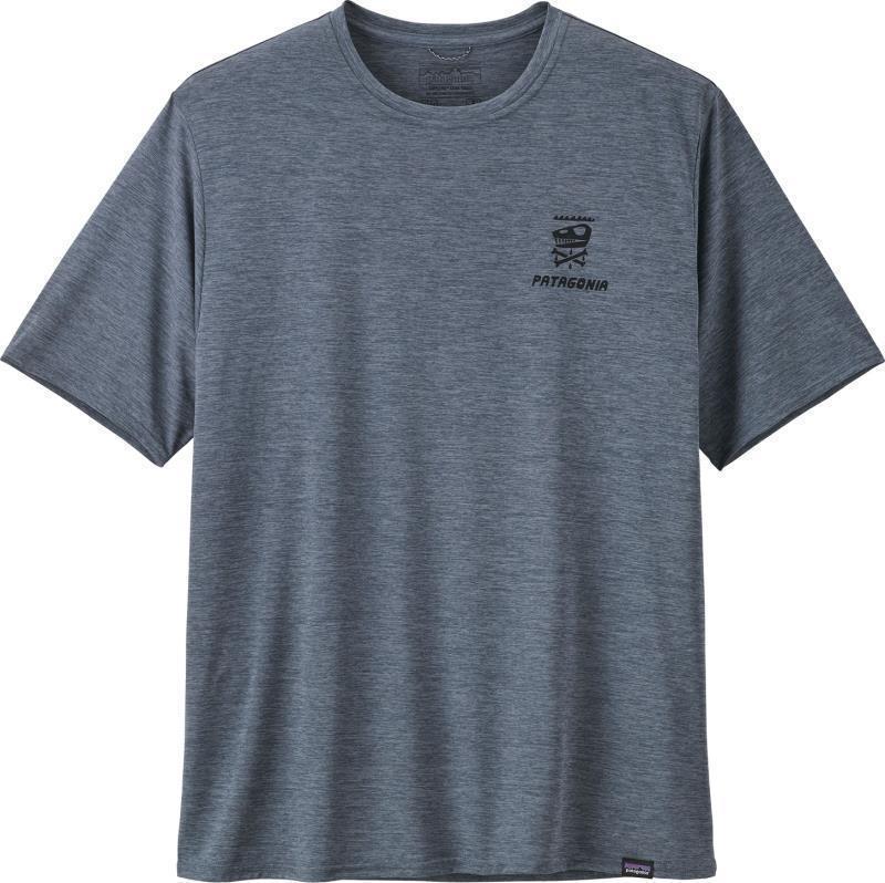 Capilene Cool Daily Graphic Shirt - Mens - Big Oil is Extinct / Plume Grey X-Dye 2